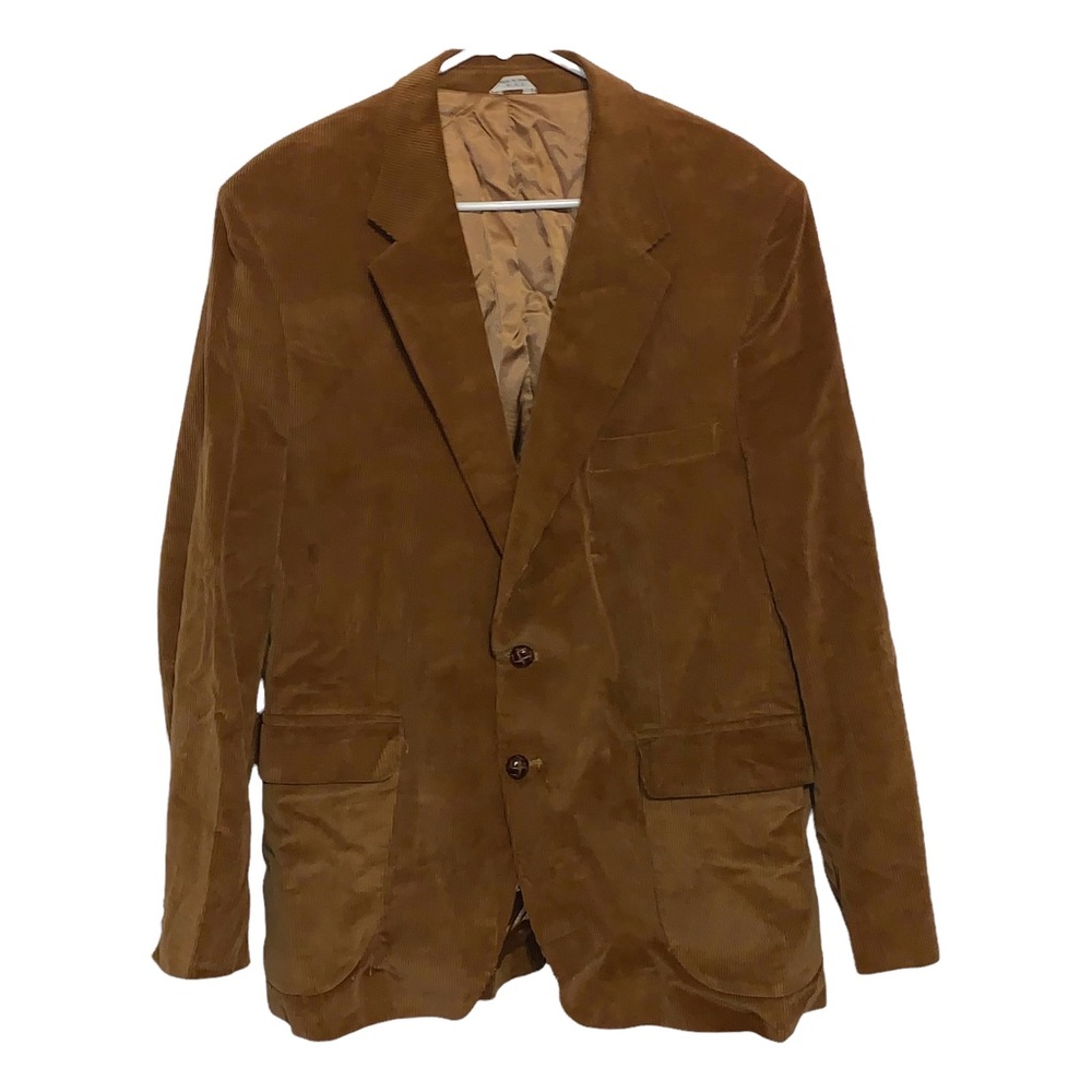 Vintage Joe Namath signature collection brown corduroy sports jacket size 44R